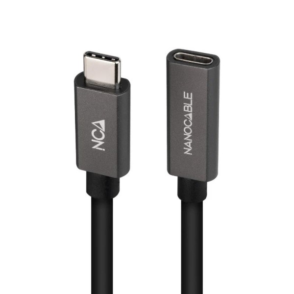 Nanocable cable usb 3.2 gen2 usb-c m/h 1 m negro