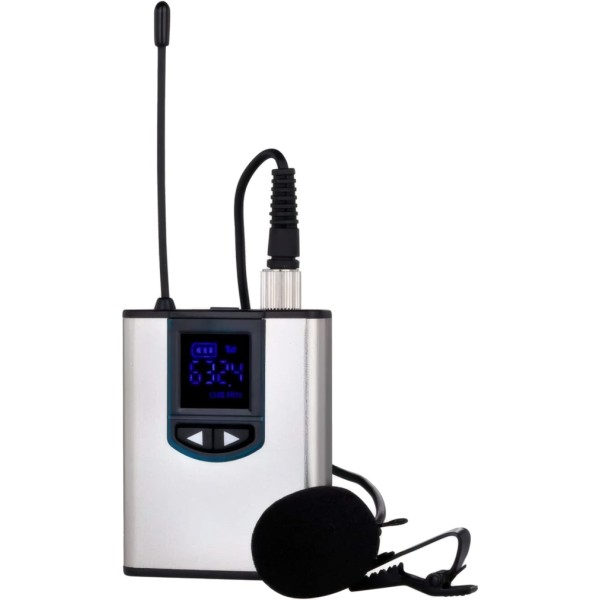 Nk ig33008 plata y negro / micrófono de solapa inalámbrico con adaptador de cámara